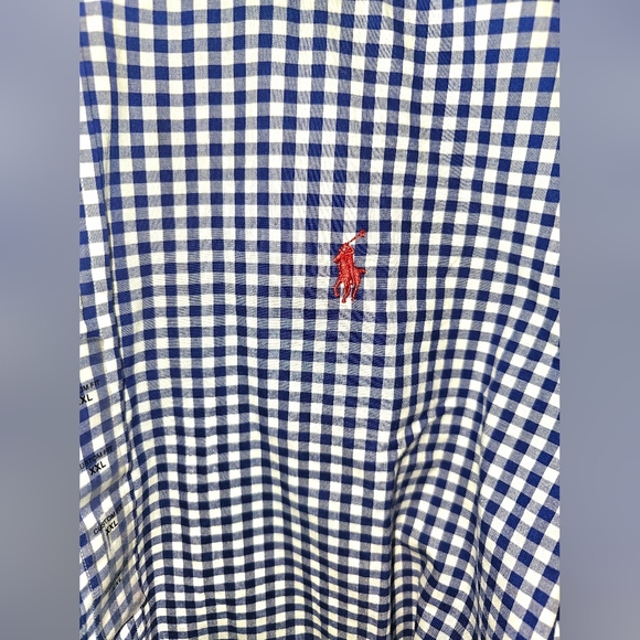 Ralph Lauren - White & BLUE  Button Down - Men's XXL NWTS - Picture 2 of 5